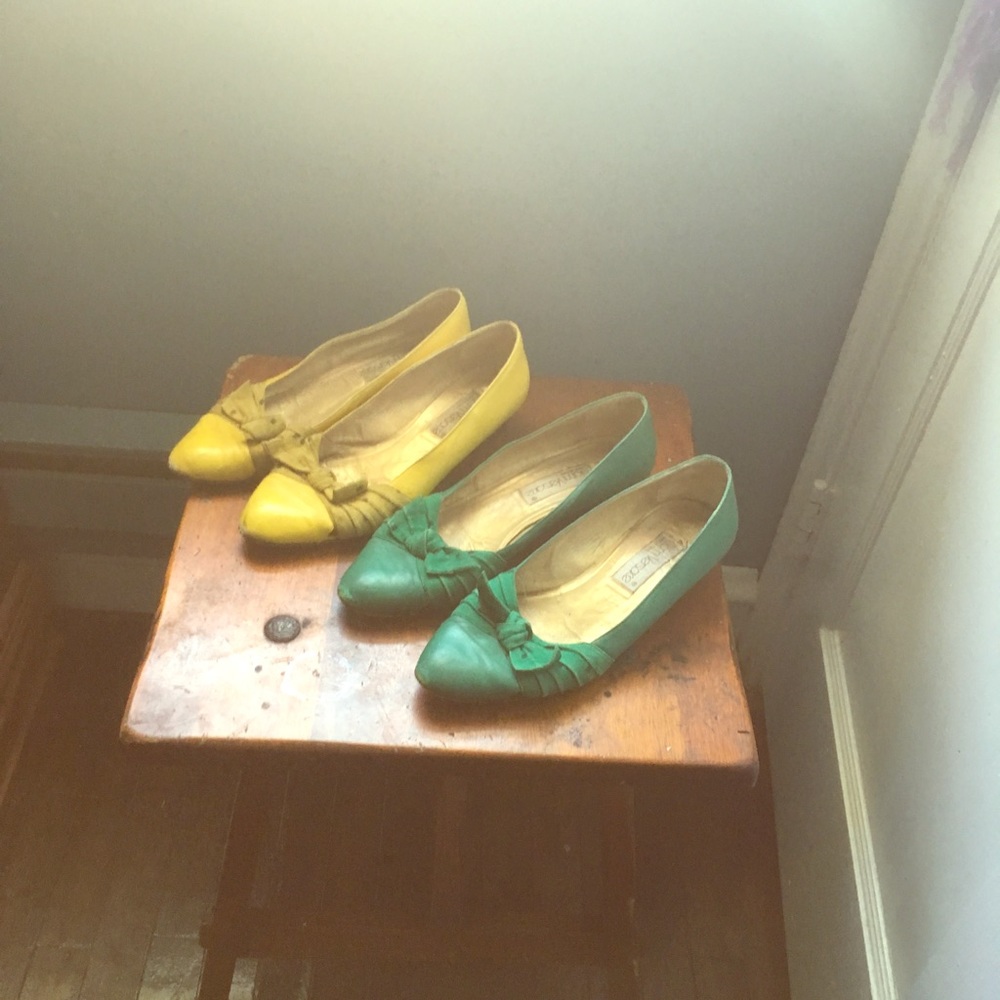 2 pairs of Gianni Versace flats